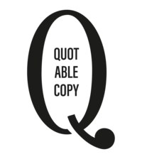 Quotable Copy black submark logo