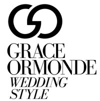 Logo for Grace Ormonde Wedding Style. It features intertwined GO initials above the name in large serif font, with WEDDING STYLE below in smaller text. The overall design is sleek and elegant in grayscale.