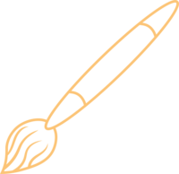 Orange Paint Brush