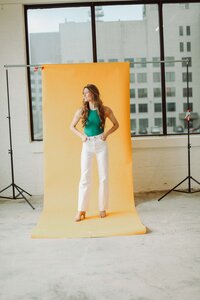 woman standing posing