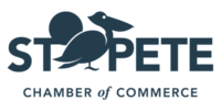 Saint Pete, Chamber of Commerce, logo in blue