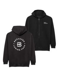 Black Bruhaven Zip Up Loring Park Brewery Sweatshirt