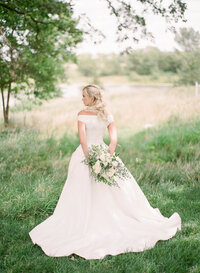 Bride in nature at Luxury Wedding Planned by Maila Enea in London & Sicily