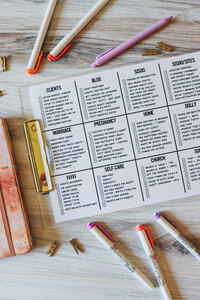 Free sticky note weekly planner brain dump printable