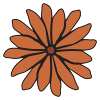 orange daisy sticker