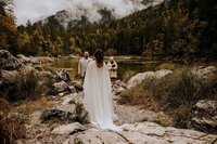 Wedding celebrant working in the Bavarian mountains