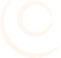 Simple circle and half circle icon