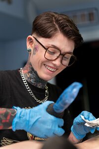 Headshot of tattoo artist Byron J Tattoo