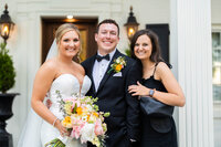 Eleanor Stenner with bride and groom at Birmingham wedding 