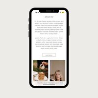 Responsive design Showit website template mobile