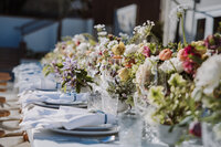 wedding reception table details, rancho santa fe editorial wedding.