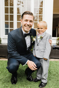 groom and ring bearer organized by washington wedding planner