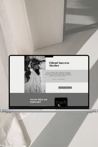 Minimalist and luxury-inspired, this Showit website template is perfect for visionary entrepreneurs who want an elegant brand.