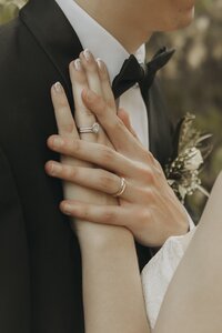 bride and grooms rings