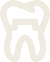 Dental crowns and bridges  in Middleton Idaho. An icon of a white tooth with a dental crown on top of the tooth.