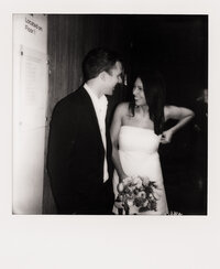 Winter wedding on Polaroid in Rhode Island, Wedding Polaroid photography