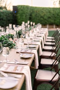 Beautiful outdoor table scape