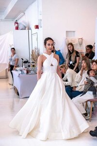 modern ballgown wedding dress with pockets - edith elan bridal designer