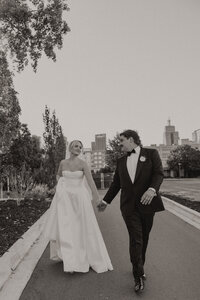 Married couple on their wedding day at The Lowlands in St.Paul, Minnesota