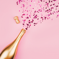 Champagne exploding