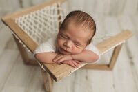 newborn posed in studio photography session