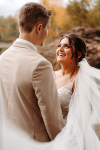 romantic outdoor wedding in central MN