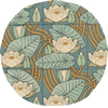 Circle filled with floral pattern