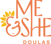 Me & She Doula Services logo.