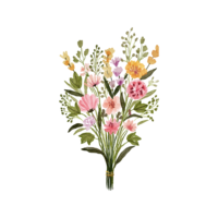 Colorful illustration of flora bouquet