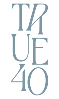 Stacked logo design for True40