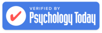 Logo with words "Psychology Today Verified"