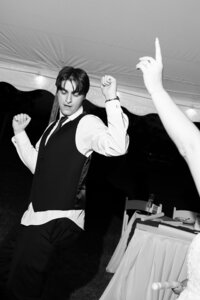 Vested Man Dancing, B&W