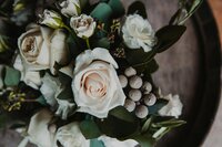 Grey and white bridal bouquet