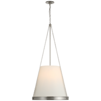 Reese 22 Pendant - Polished Nickel Linen Shade