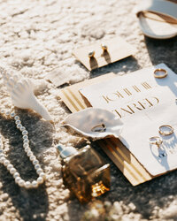 Bonneville Salt Flats Elopement flat lay photos 