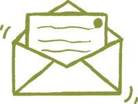 Icon featuring an open letter, symbolizing email marketing