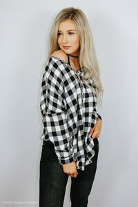 Social media ad with a two images of a blonde female