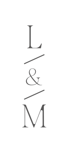 Logo wordmark vertical L&M crée par le Studio graphique à Saint-Gilles-Croix-de-Vie en vendée.