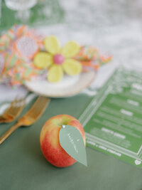 Sunset mountainside portrait of Colorado bride and groom