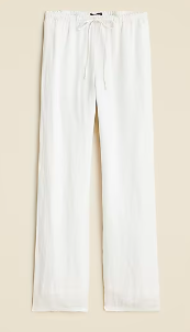 white linen pants