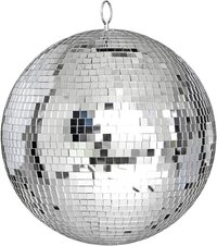 Silver hanging disco ball ornament for festive holiday decor – fun and unexpected find via Sweet Pea Ink Creative