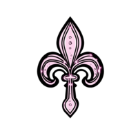 Fleur de Lis Symbol in Star of Paris Template Representing French Heritage and Style