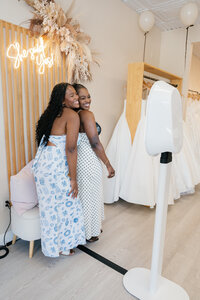 bride celebrating with mimosas alongside family in a cozy private bridal suite bride celebrating with mimosas alongside family in a cozy private bridal suite
