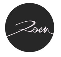 Roencreativestudio logo icon hand illustrated script depicting the word roen