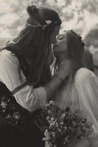 Green ring and bouquet