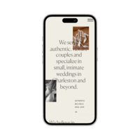 Mobile version of Norwalk Showit website template for bold, high-end photographers