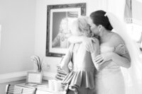 mother and daughter wedding moment