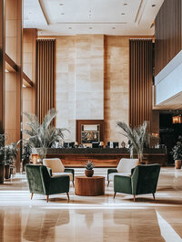 Hotel lobby made for effortless check-ins and grand vibes.
