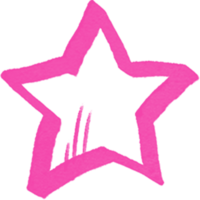 Pink hand-drawn star 1