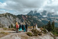 Elopement on a mountain by wedding planner near me